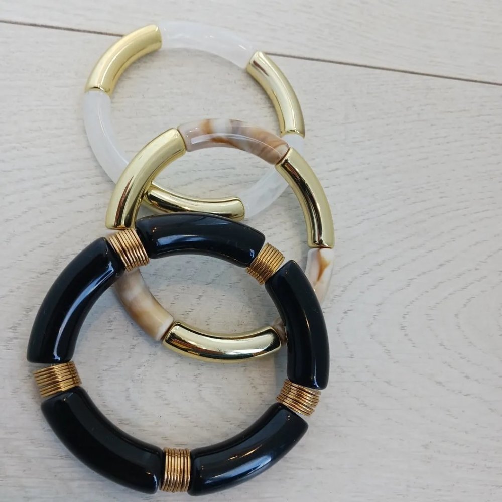 Acrylic bracelet trio